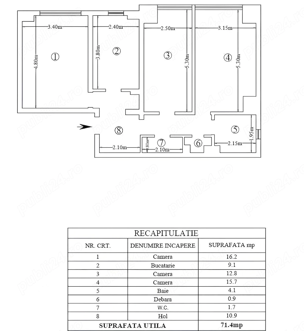 Apartament 3 camere Iași - poza 2