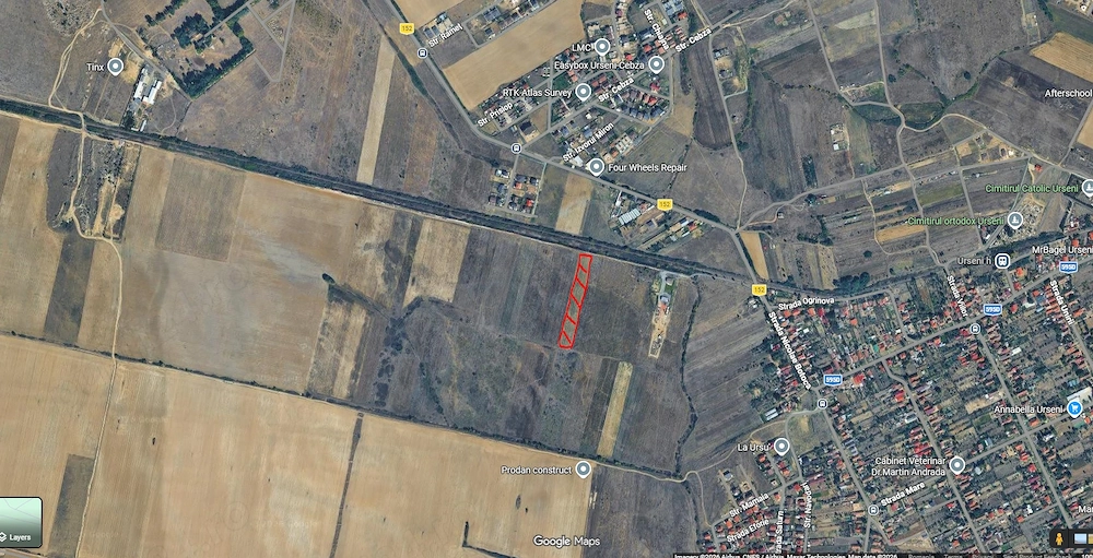Teren extravilan de vanzare, 10000 mp, front 40.4 m, 21 euro mp