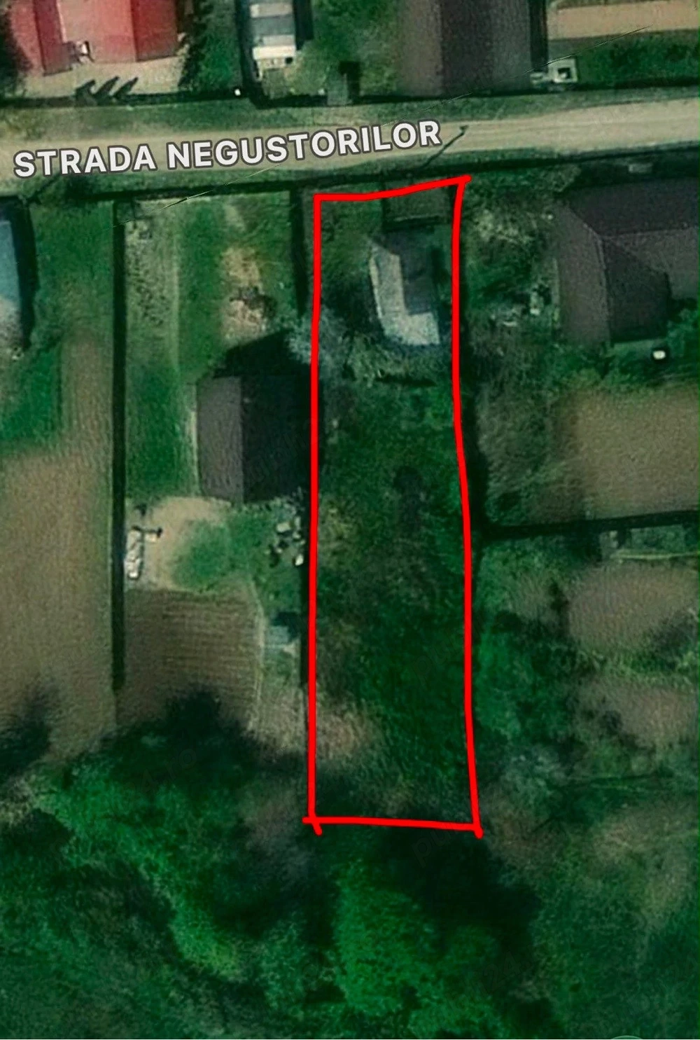 De vânzare teren intravilan 1.148 mp + casă bătrânească în Gârleni, jud. Bacău   Str. Negustorilor