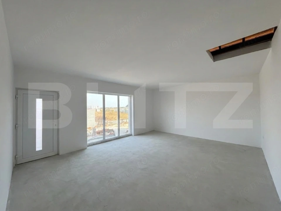 Casa plan parter, 120 mpu 3 dormitoare, 2 bai, 350 mp teren, Damila