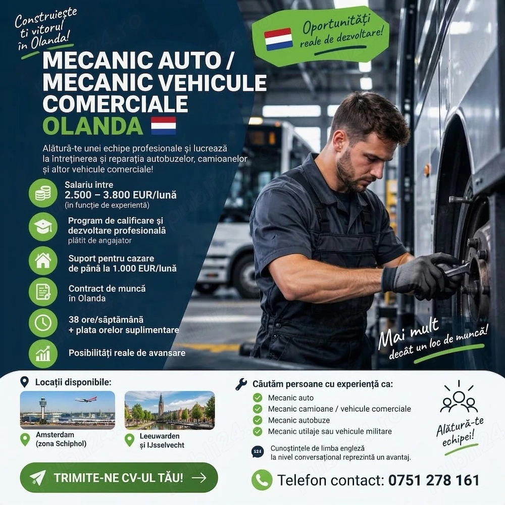  Mecanic Auto   Mecanic Vehicule Comerciale - OLANDA