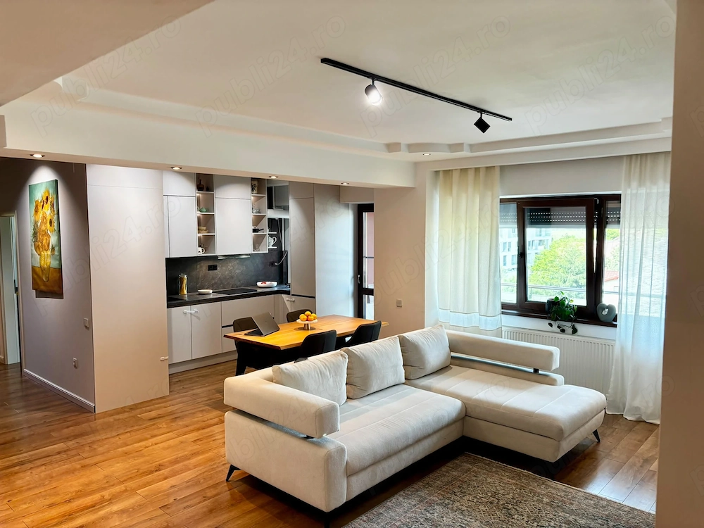 3 camere cu 3 balcoane, renovat și mobilat | Pipera, vizavi de Școala Americană