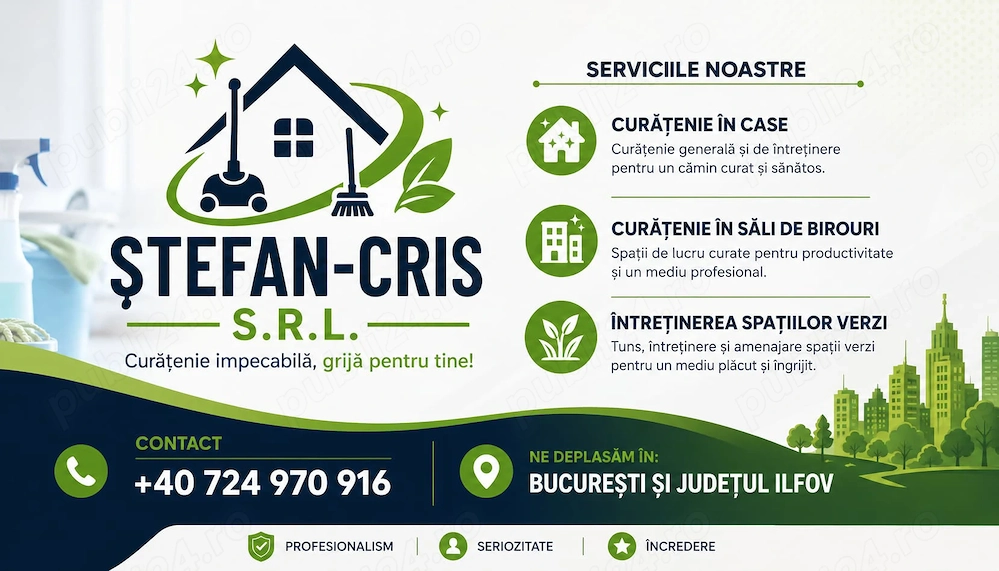 Prestari servici,  curatenie,spati verzi, constructi interioare 