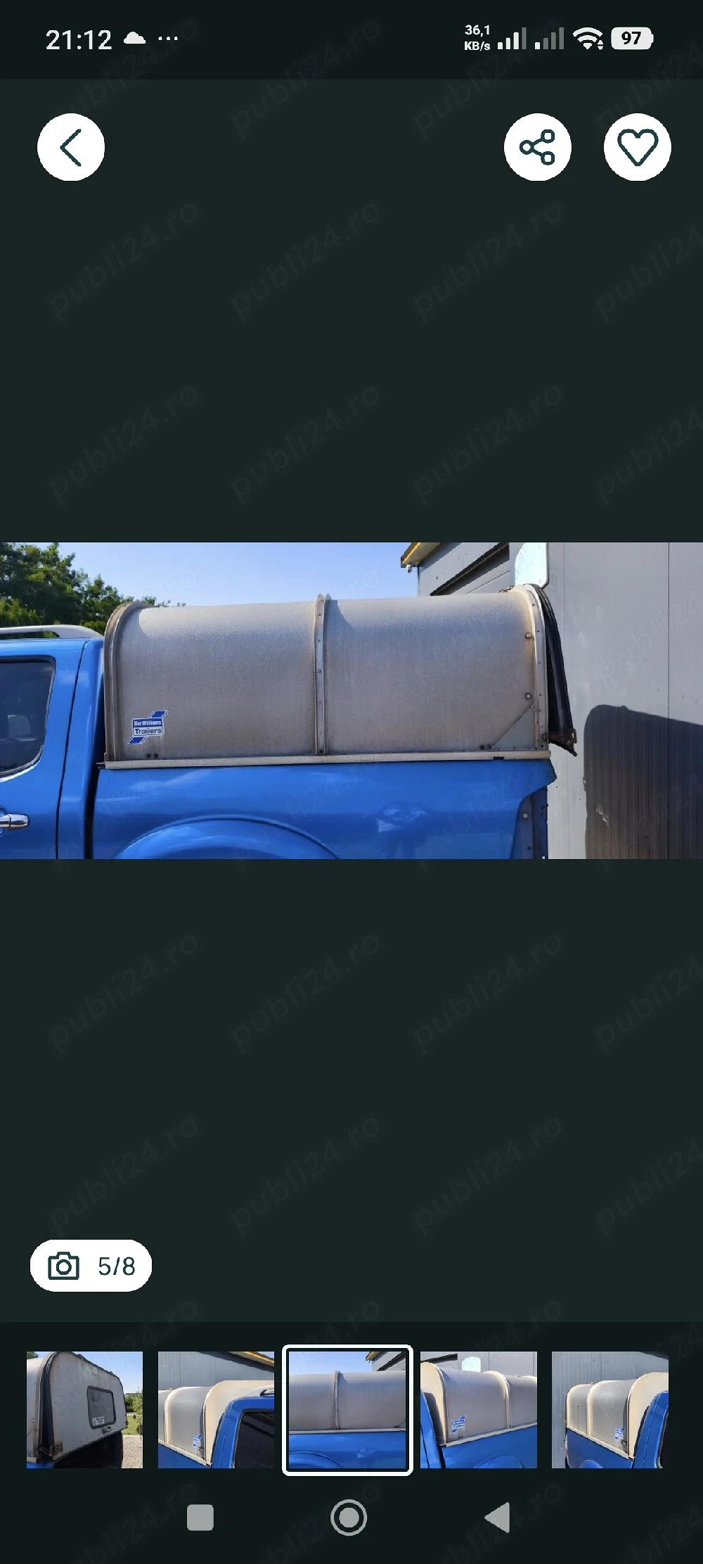 Hard top cober capac acoperis bena Ford Ranger Mitsubishi L200 Nissan Navara d40 Hilux
