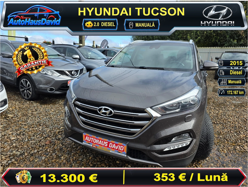 Hyundai Tucson Style 4WD 2.0 CRDi 136 cp 4x4 navigație cameră keyless