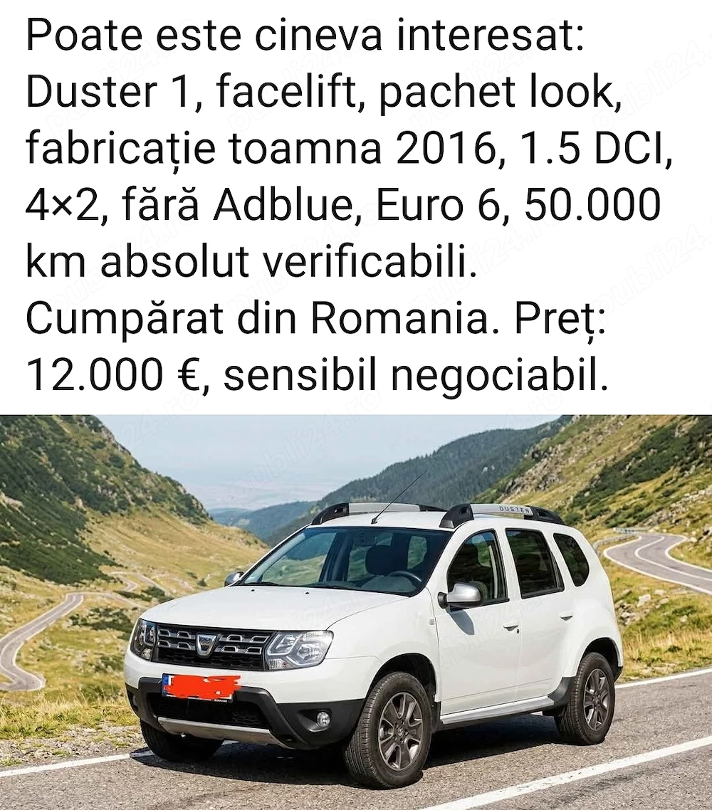 Ocazie! Duster, 50.000km reali.