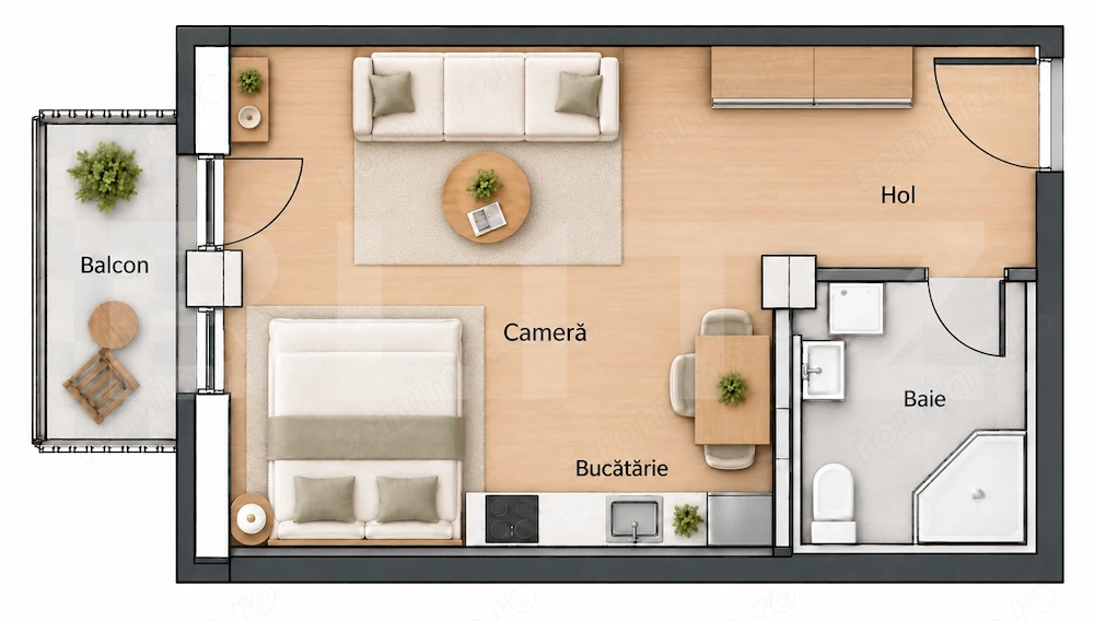Apartament tip studio- Rate direct la dezvoltator - COMISION 0