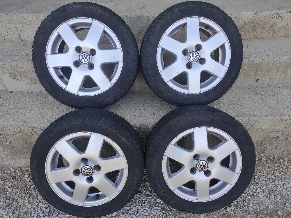 Jante aluminiu R14 wv Polo cauciucuri iarna 185/55/14