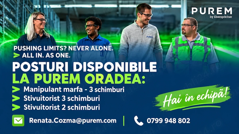 Purem by Eberspacher Oradea angajeaza Stivuitoristi si Manipulanti marfa in Depozit - Fabrica 