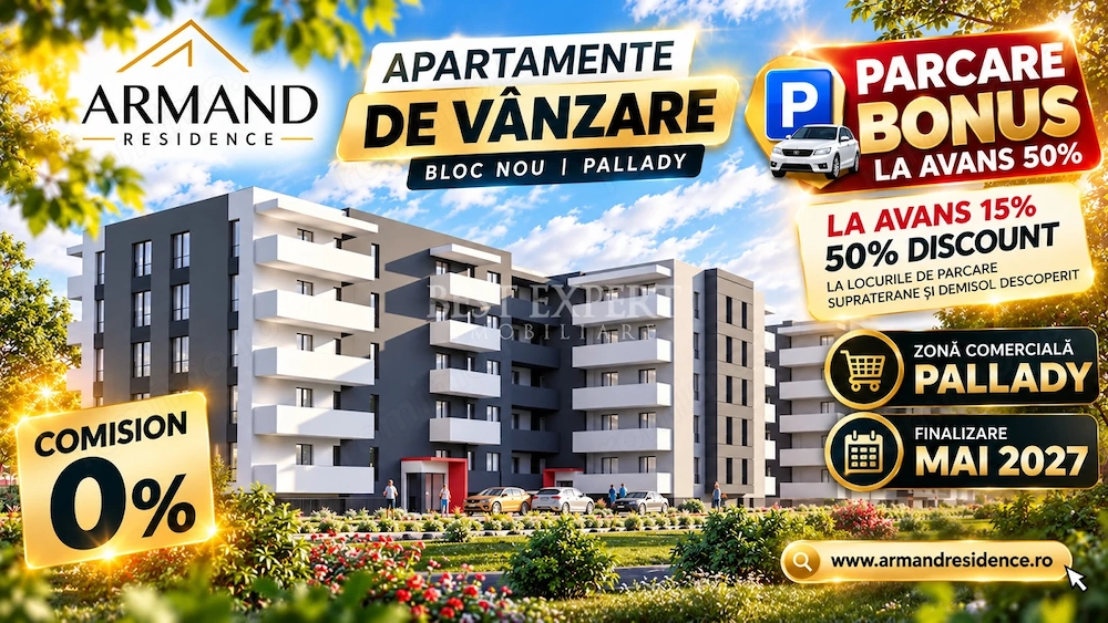 2 Camere | Bloc Modern | 10 min Parcul Teilor| Avans 15% | Parcare -50%