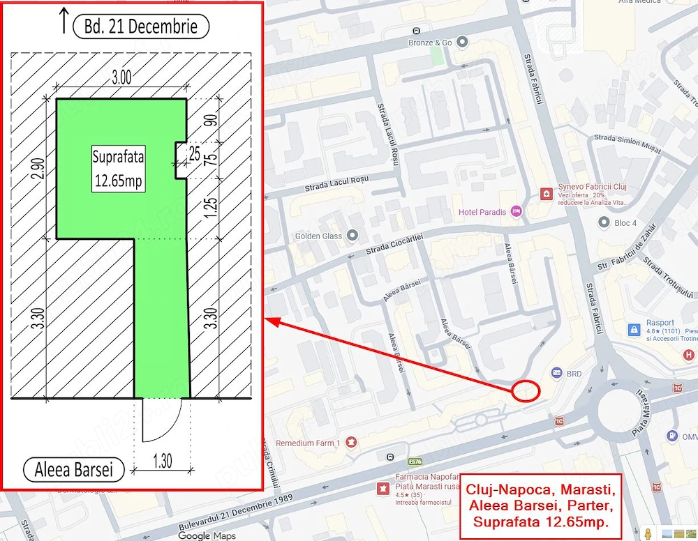 Închiriez spațiu la parter, str. Aleea Bârsei, cartier Mărăști, Cluj-Napoca 