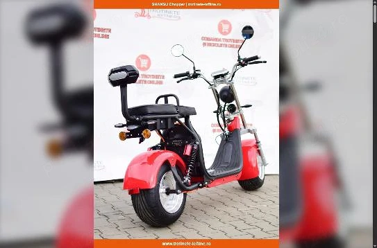 Scuter Electric Chopper 1500W, baterie 20Ah, roti 8 inch, autonomie 60 km - 6.749 lei