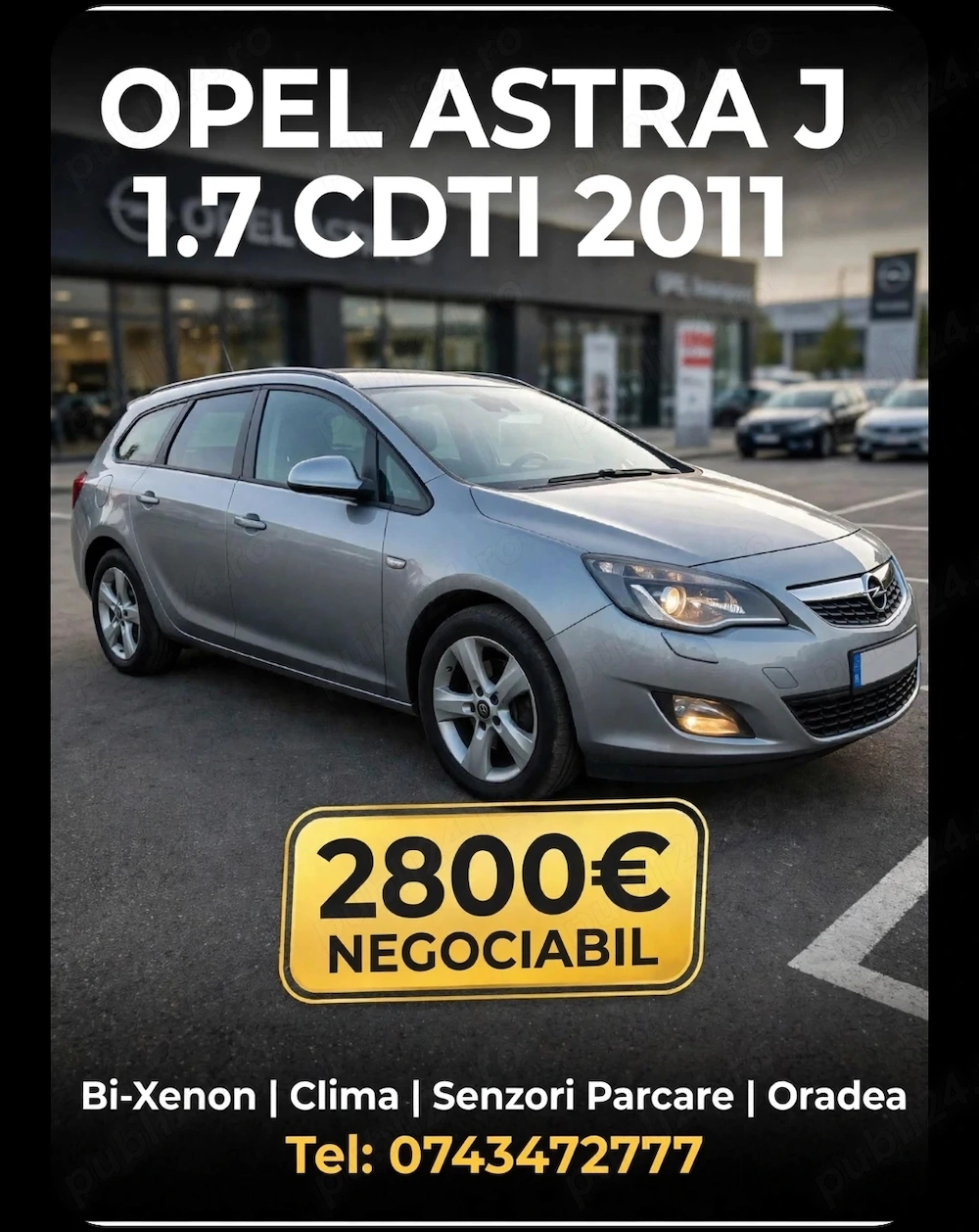 Opel Astra J 1,7 cm fabr.2011 C.P.125.  2800 euro