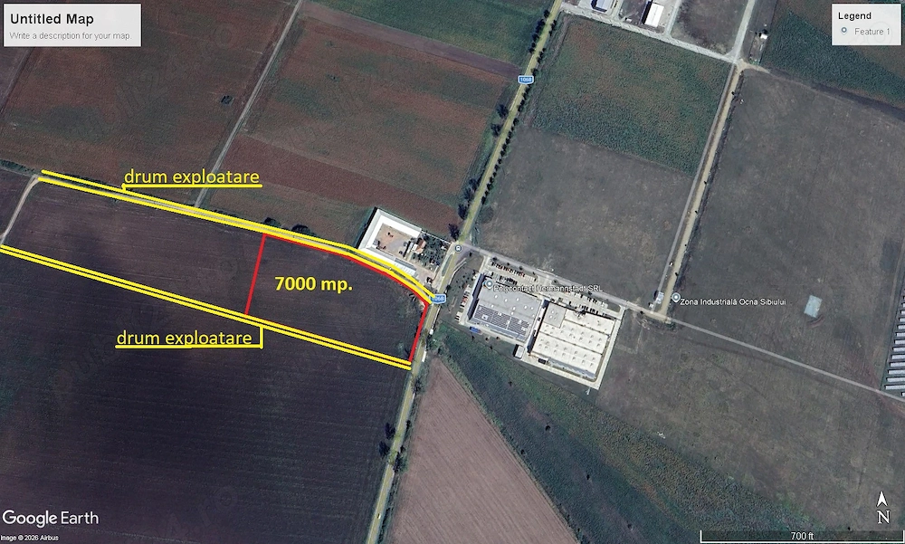 Vand teren 7000mp. cu deschidere la DJ 106B intre Sura Mica si Ocna Sibiului!