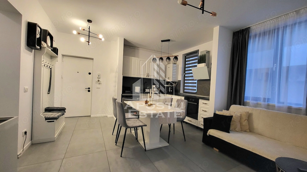 Apartament cu 3 camere,mobilat si utilat modern,etaj 1,Dumbravita Cora