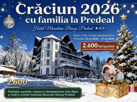 Crăciun 2026 cu familia la Predeal