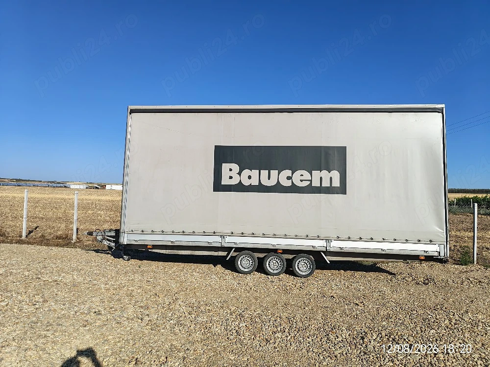 Remorca trailer platforma mega prelata tego 3 axe 3500 kg