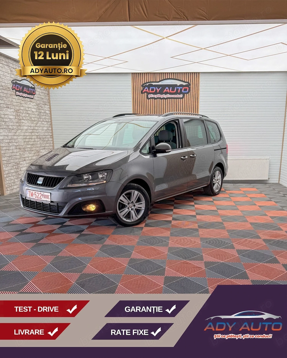 Seat Alhambra 2,0 Tdi 170 Cp - FR-Line. Garantie . Livrare. Buy-Back. Rar ( la cerere ) 