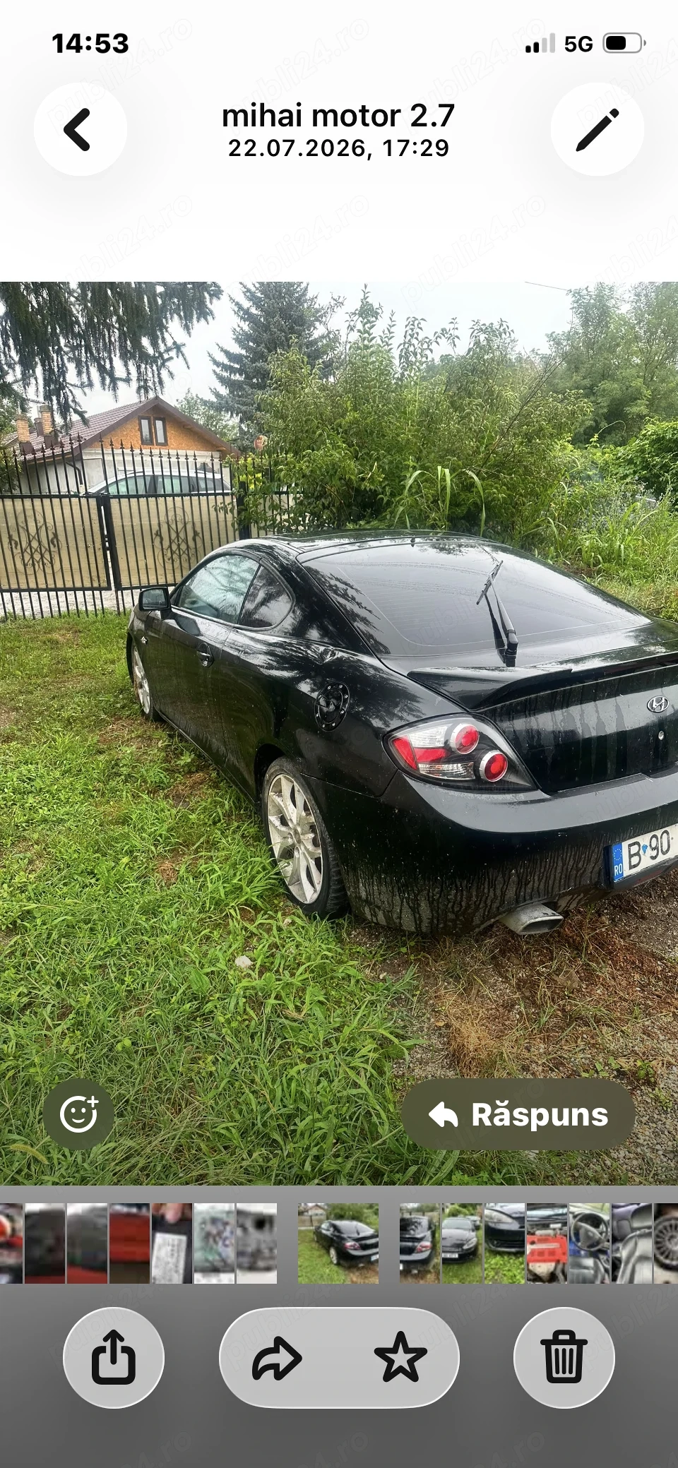 Dezmembrez Hyundai coupe 2.0 i 2007