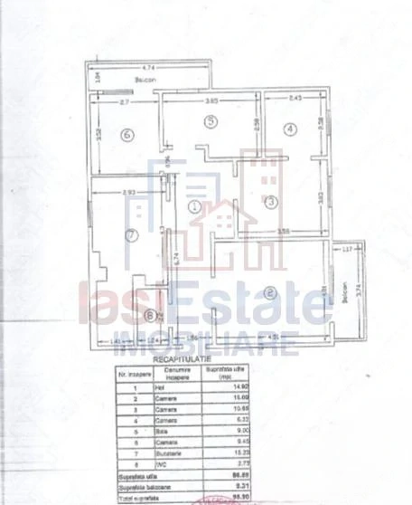 Apartament cu 3 camere de 96 mp Sos Nicolina - CUG