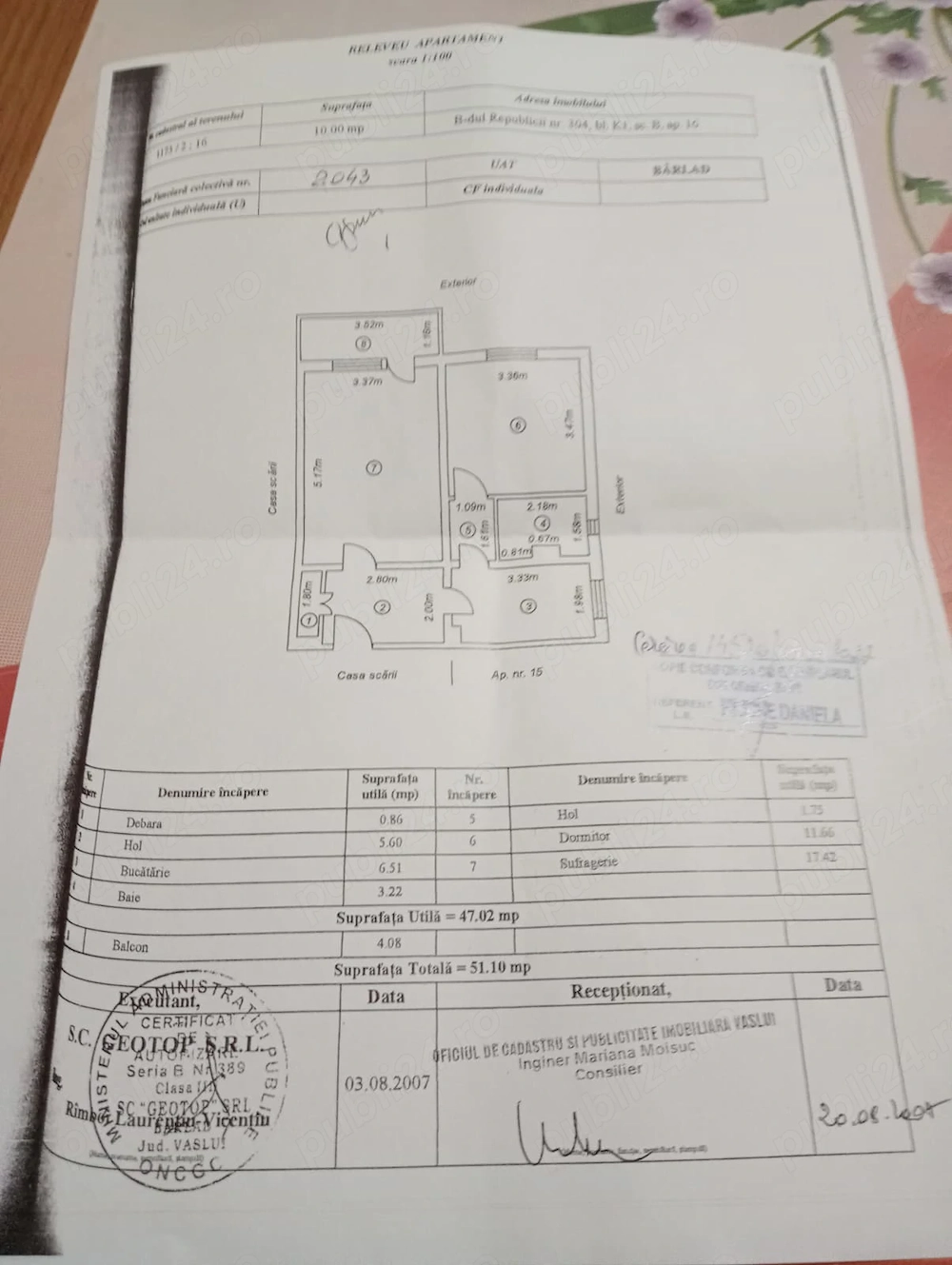 Apartament 2 camere semidecomandat