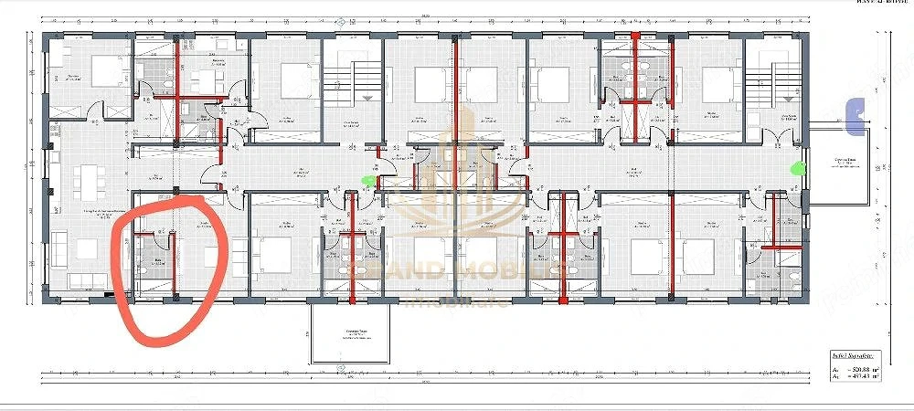 Clădire de închiriat Șagului, 1.000 mp, 21 apartamente