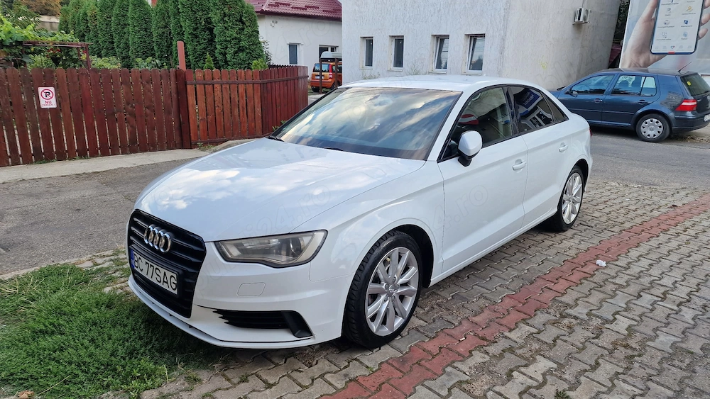 Audi A3 Berlina - 2015 - Motor 2.0 TDI - 150 CP - E6 - Alb Perlat - Xenon - LED - Acte la zi