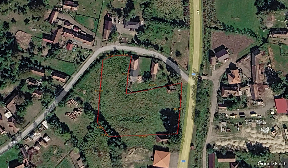 TEREN INTRAVILAN    4.140 m  | pozitie centrala |  deschidere la doua strazi| HODOȘA, jud Mures