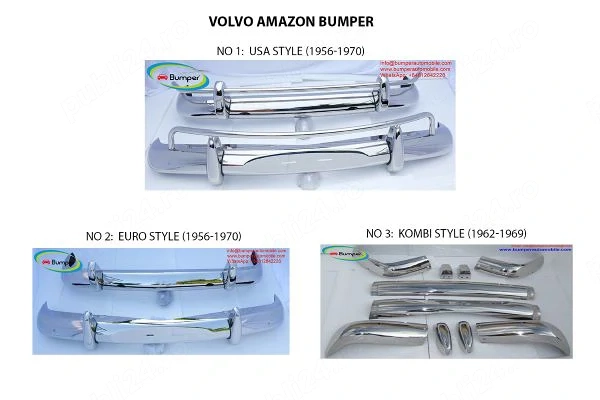 Volvo Amazon EU / USA / Station Wagon Estate P220 bumper (1956 to 1970) new