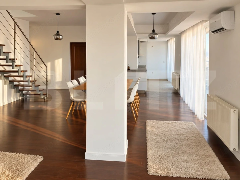 Penthouse 2 nivele, 157 mp utili, terase 120 mp, 2 parcari,  zona Buna Ziua