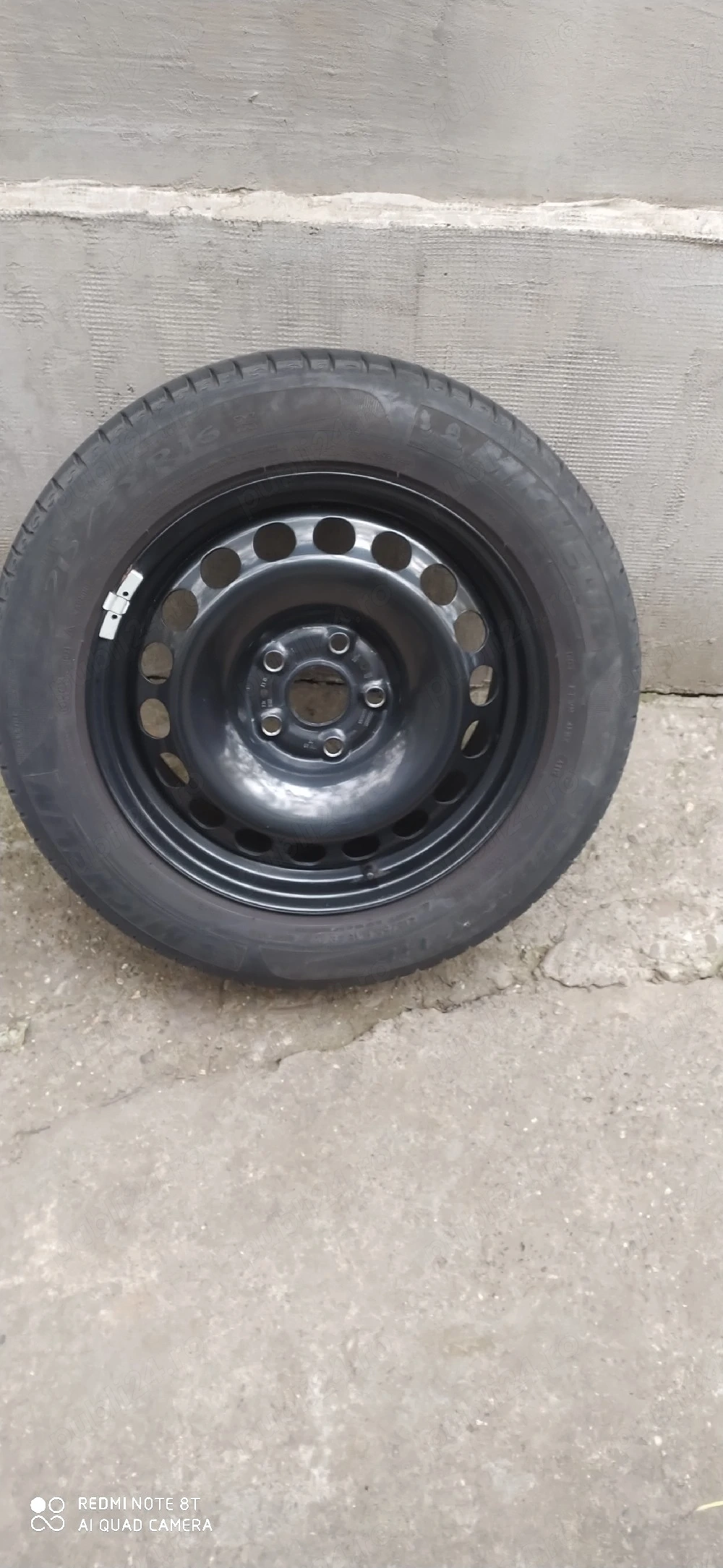 Roată rezervă Passat B7 /16 -7J-16-H2 ET 45 anvelopa Michelin Primacy 215/55/16 97 W ca nouă.