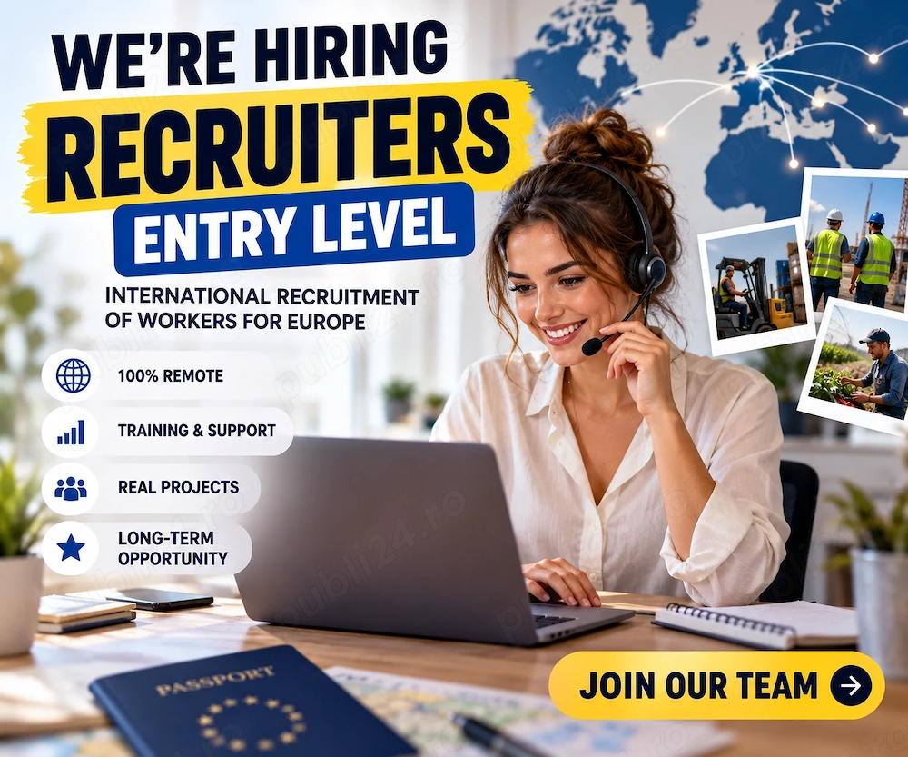 REMOTE - Recruiteri Entry Level - Proiecte Internationale