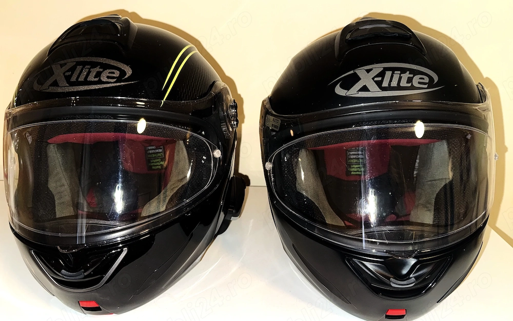Set 2 Căști Moto Flip-Up X-Lite X-1005 (Mărimi M și S) + Intercom Sena 20S 