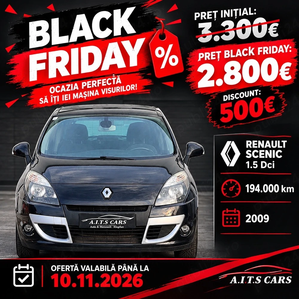 !Black Friday!Renault Scenic 1.5 dci Posibilitate rate fixe 