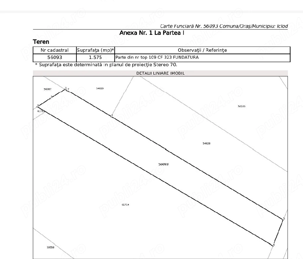 Vind  tere intravilan 1575m2