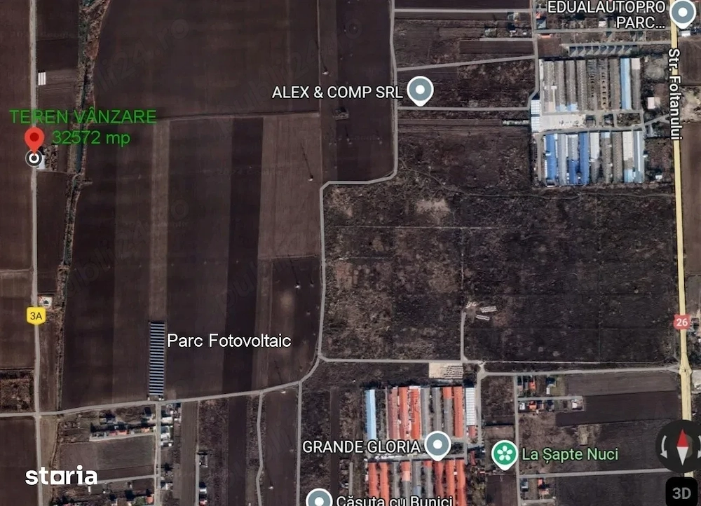 Ofer in arenda teren agricol 2 ha, in tarlaua 36, cu deschidere 33 ml la DC 3A, Costi- Galati