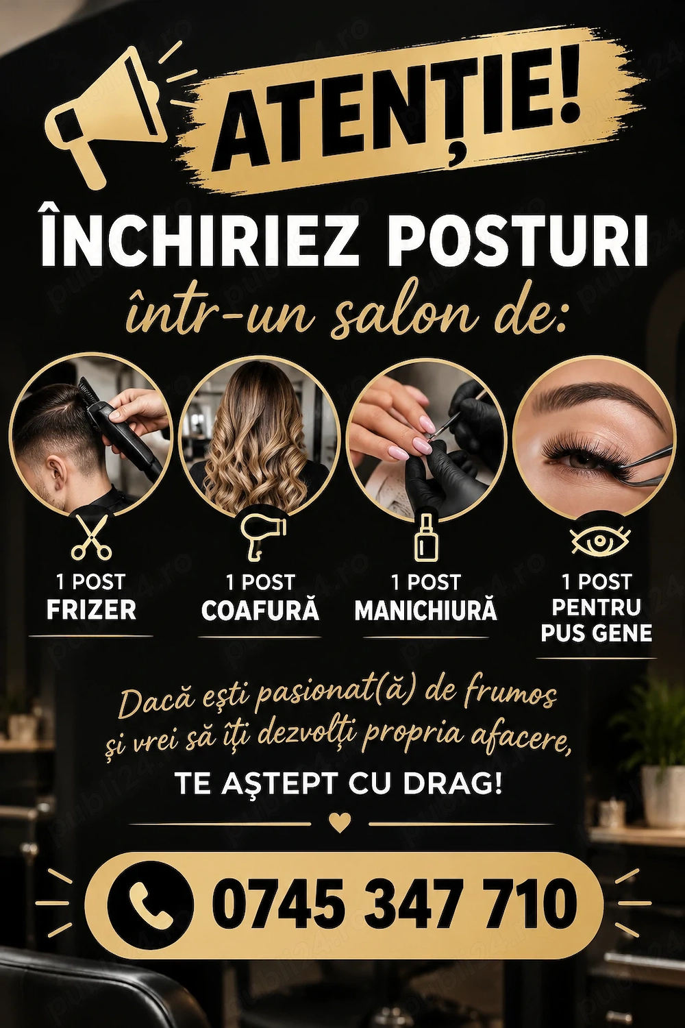 Închiriez posturi intr.un salon de înfrumusețare modern din Baia Mare