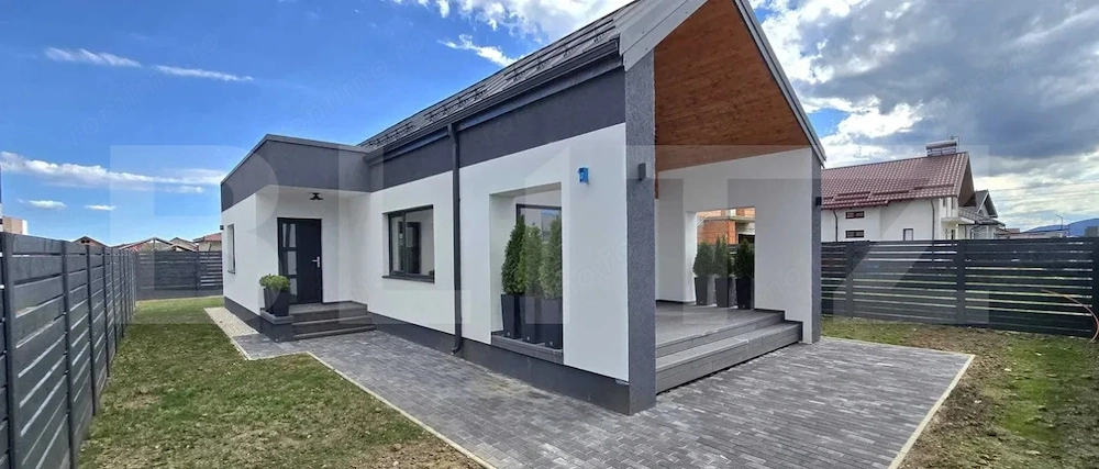 Casă individuală cu design nordic, terasă acoperită și pod funcțional – Izvor