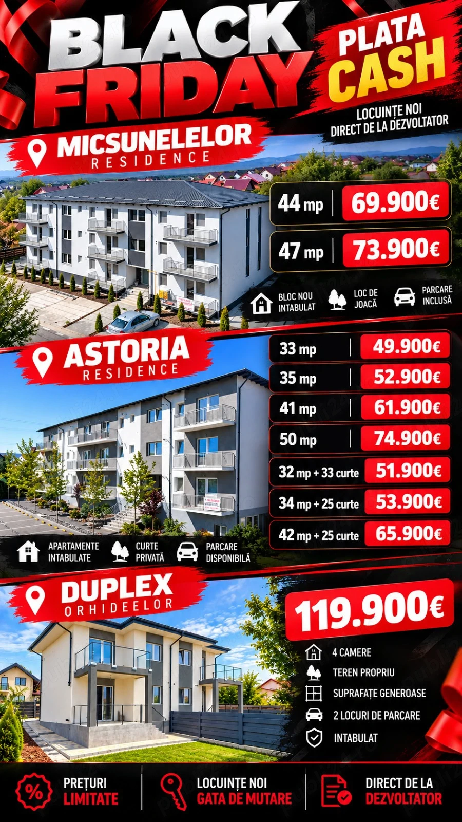 Apartamente 1 si 2 camere decomandate LUNCA CETĂȚUII, IASI. COMISION 0% pentru cumpărător  