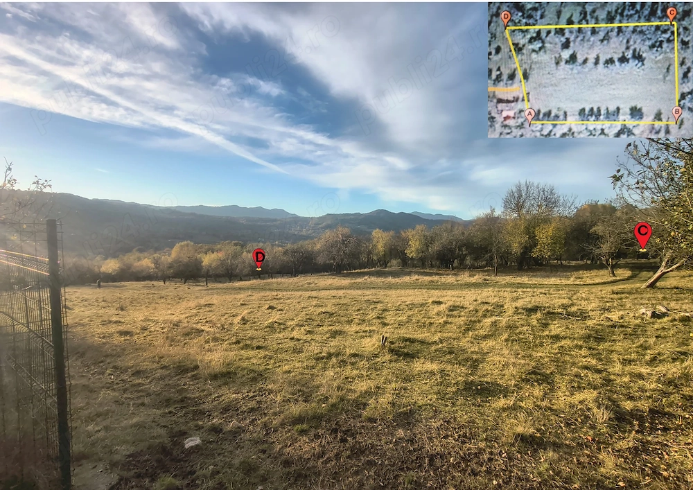 Teren extravilan 4829mp ,com Corbi, Arges, zona submontana,la 1,5 km de Manastirea Corbii de Piatra 