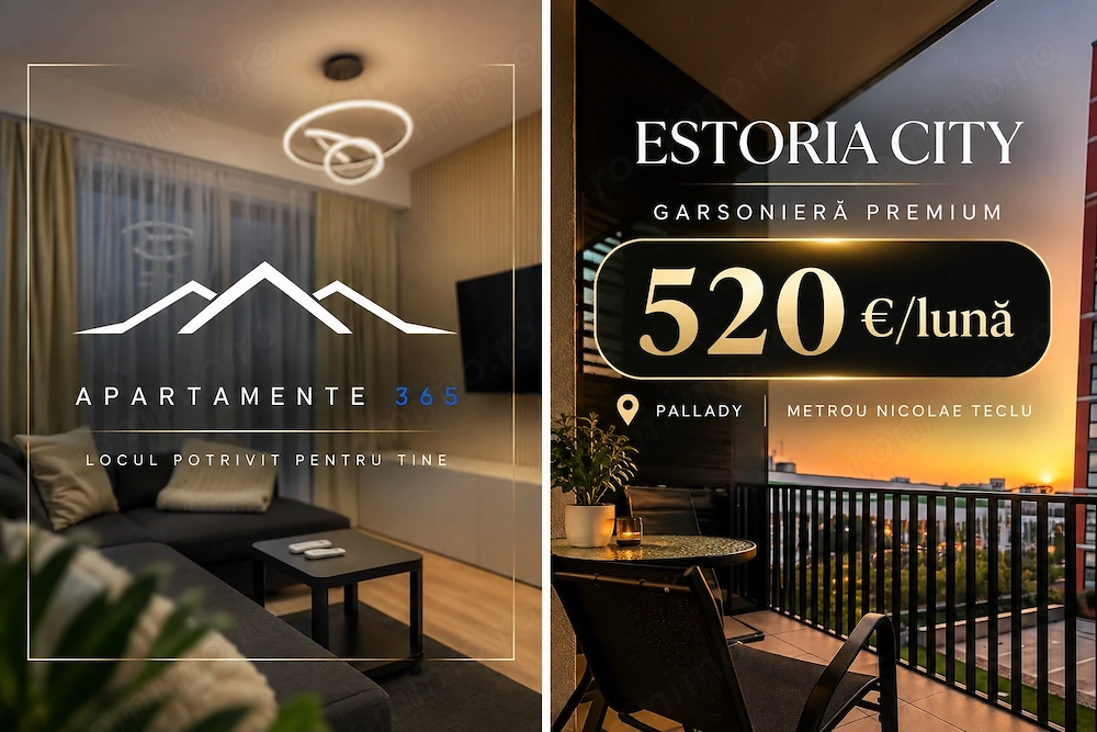 Garsoniera premium Estoria City, Pallady - metrou Nicolae Teclu