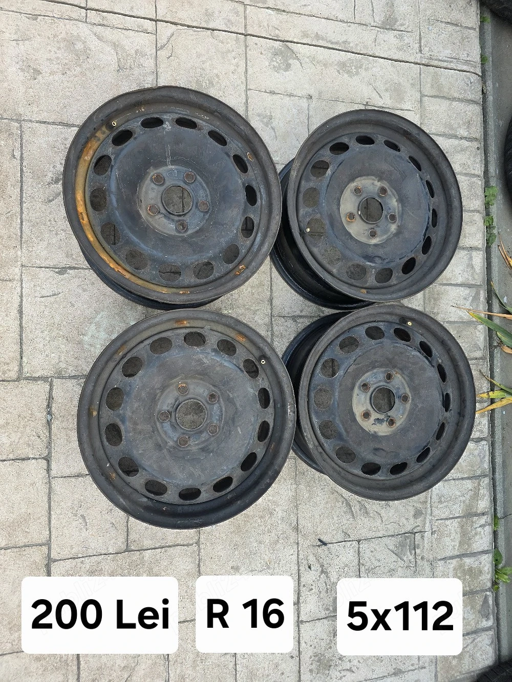 Set 4 jante otel 5x112 R 16