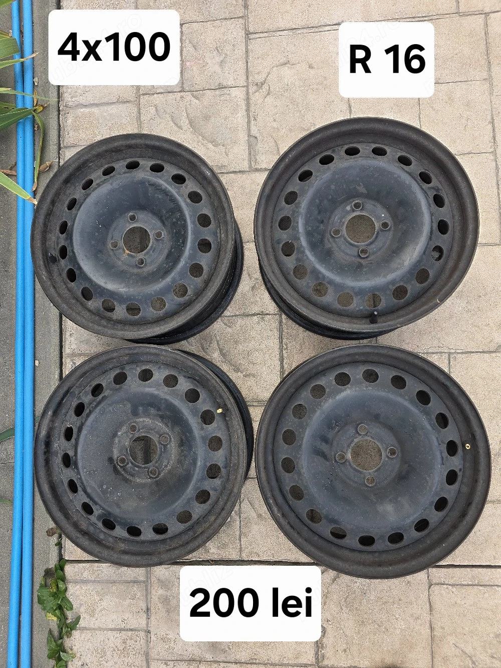 Set 4 jante otel 4x100 R 16 Logan Renault
