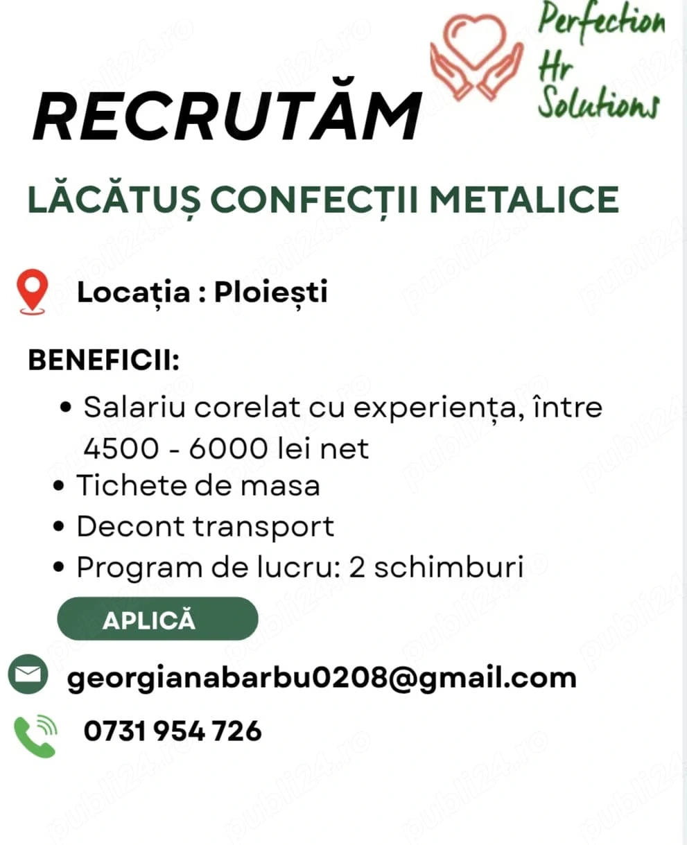 Lacatus confectii metalice