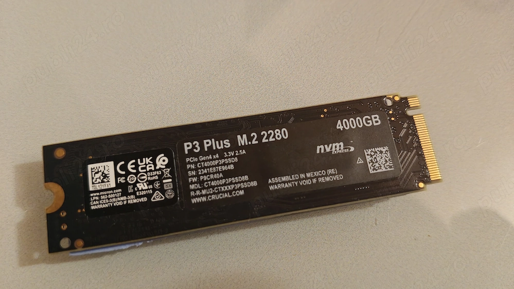 Ssd 4TB - Crucial P3 Plus