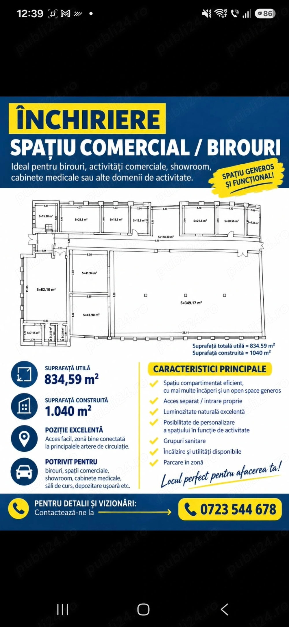 Inchiriez Spatiu Comercial Birouri