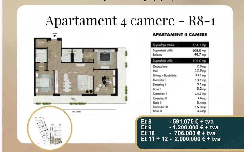 Vanzare Apartament 4 camere LUX Ultracentral - Unirii