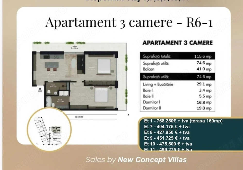 Vanzare 3 Camere LUX Ultracentral Bloc Nou - Unirii