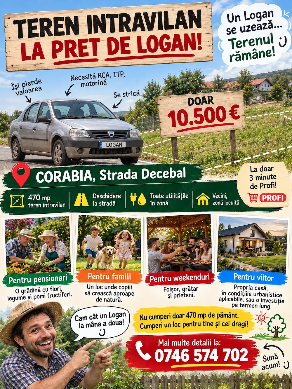Teren intravilan 470 mp situat in orasul Corabia