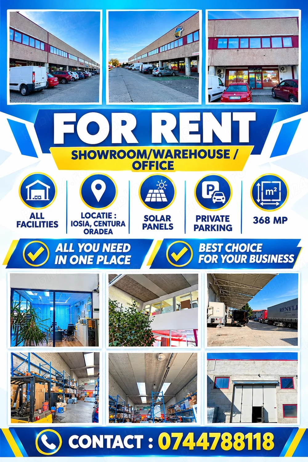 For RENT  De inchiriat SHOWROOM depozit birou  spatiu comercial